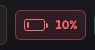 Critical battery at 10%